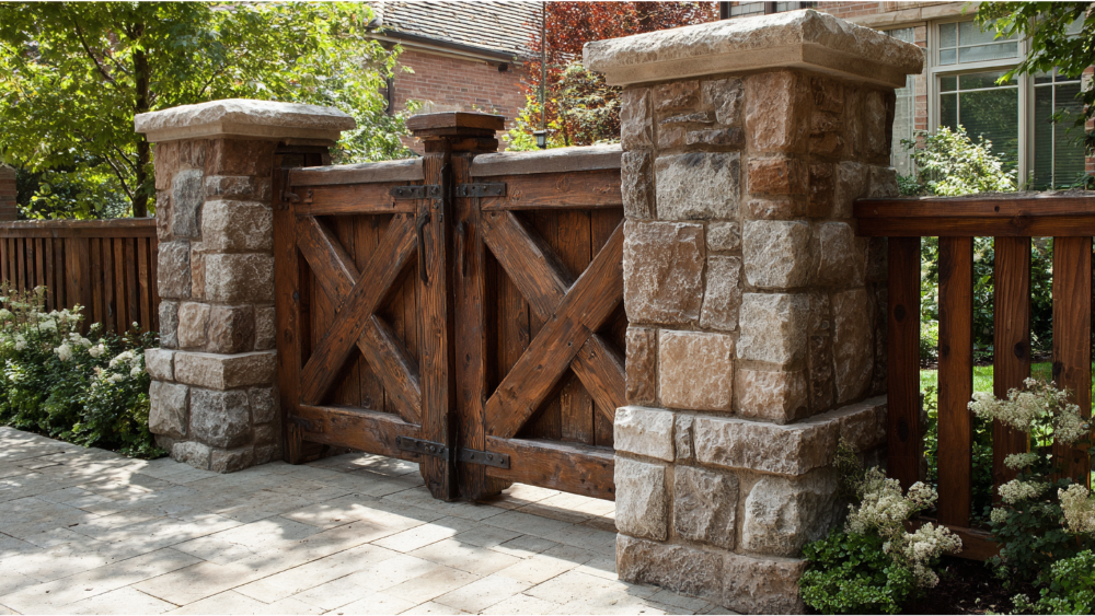 Fence gate posts design reinforcemen