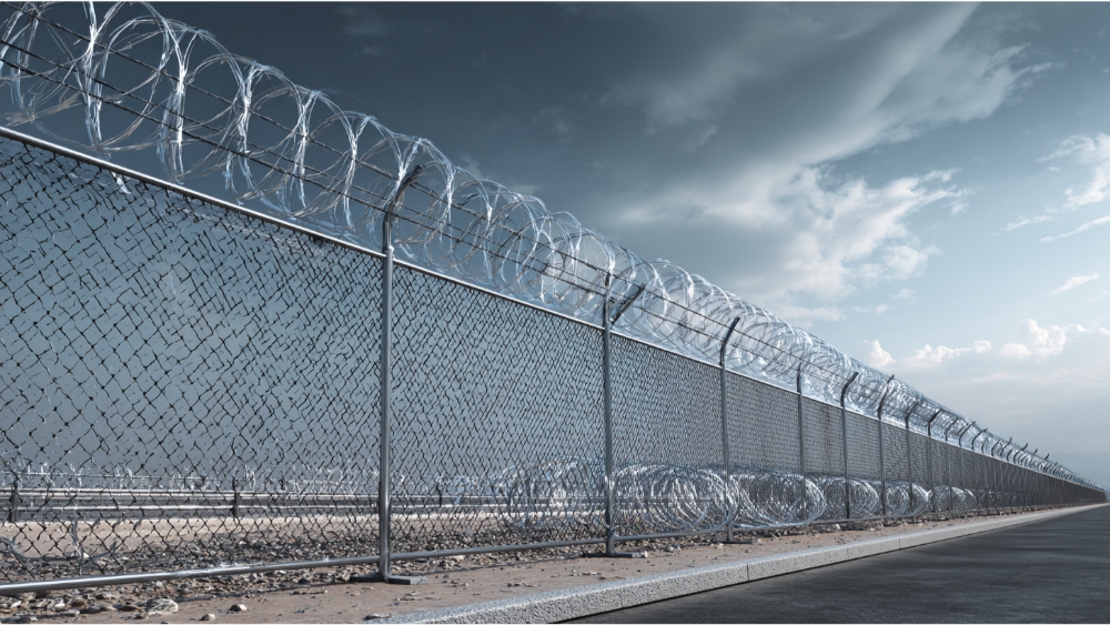 anti climb security fence system