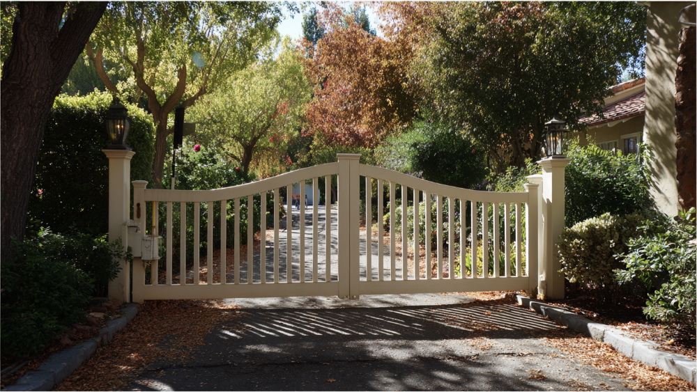 fence swing gates at residential property