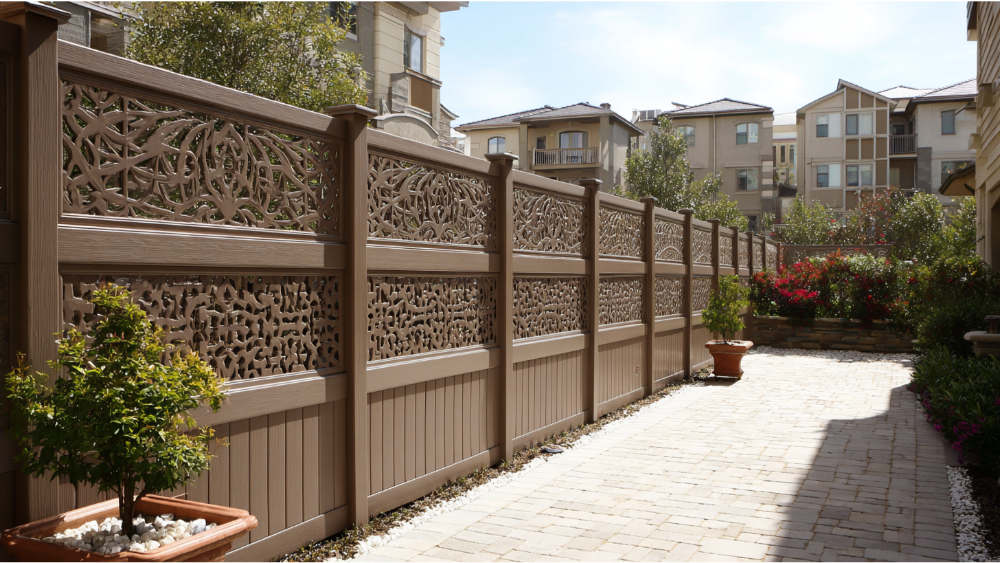 modern vinyl fence
