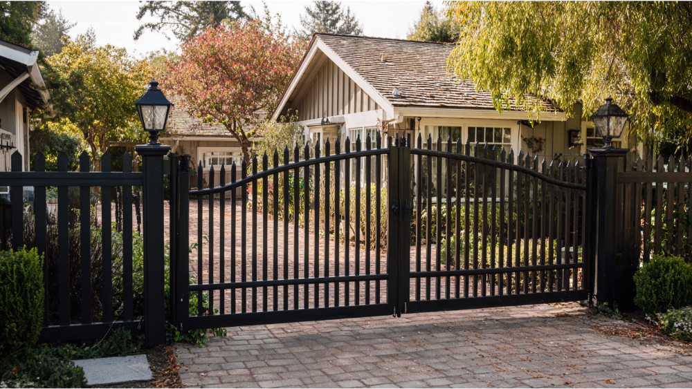 fence swing gates at residential property