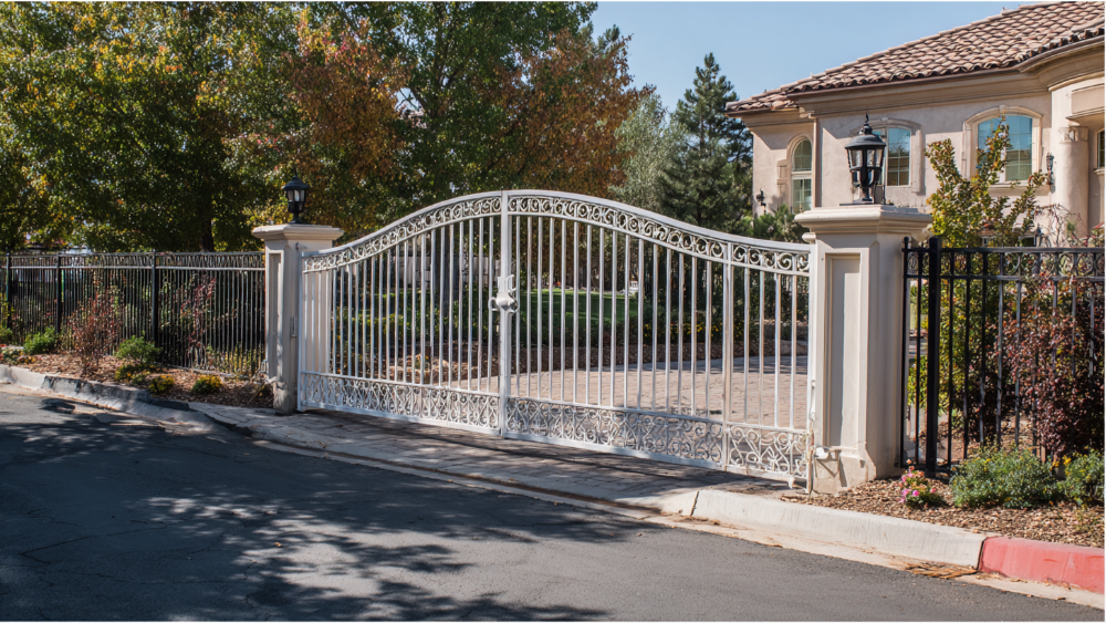 fence swing gates at residential property