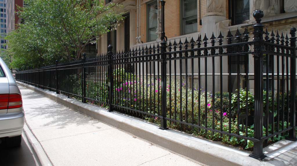 wrought iron fence