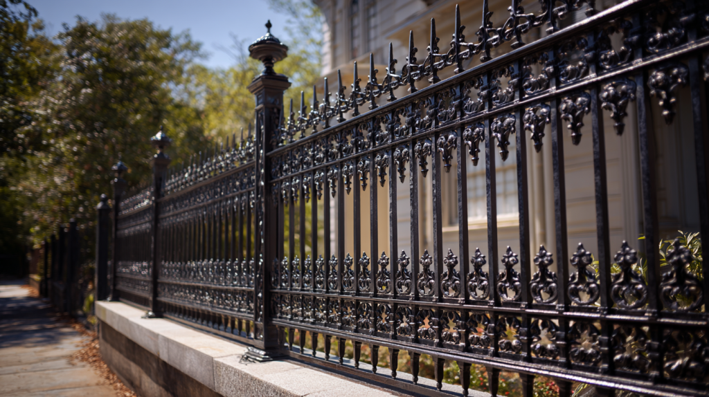 wrought iron fence design