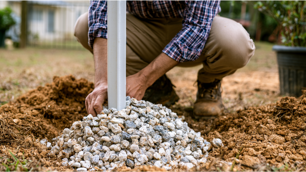 Gravel and Drainage in Fence Post Foundations