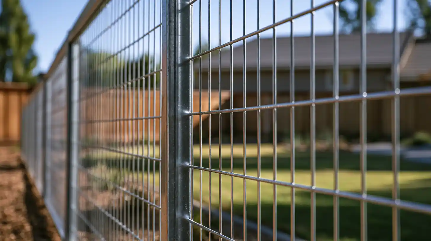 Welded wire and hog wire fencing with different mesh sizes and wire gauges